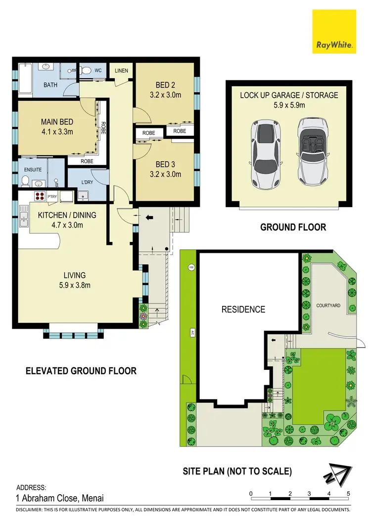 Floorplan of Homely townhouse listing, 1 Abraham Close, Menai NSW 2234