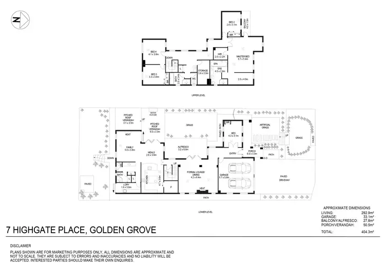 Floorplan of Homely house listing, 7 Highgate Place, Golden Grove SA 5125