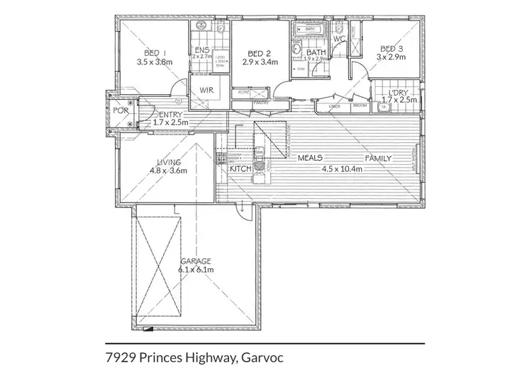 Floorplan of Homely house listing, 7929 Princes Highway, Garvoc VIC 3265
