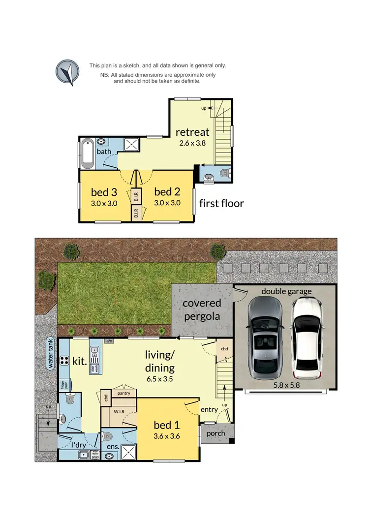 Floorplan of Homely townhouse listing, 60a Exeter Road, Croydon North VIC 3136