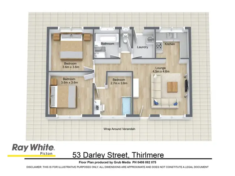 Floorplan of Homely house listing, 53 Darley Street, Thirlmere NSW 2572