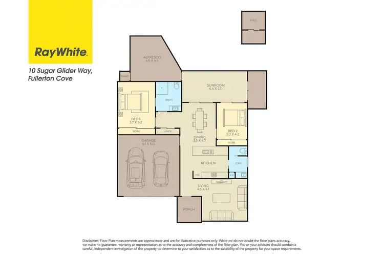 Floorplan of Homely house listing, 10 Sugar Glider Way, Fullerton Cove NSW 2318