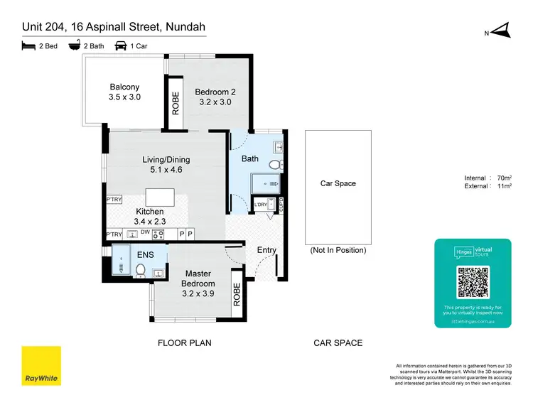 Floorplan of Homely apartment listing, 204/16 Aspinall Street, Nundah QLD 4012