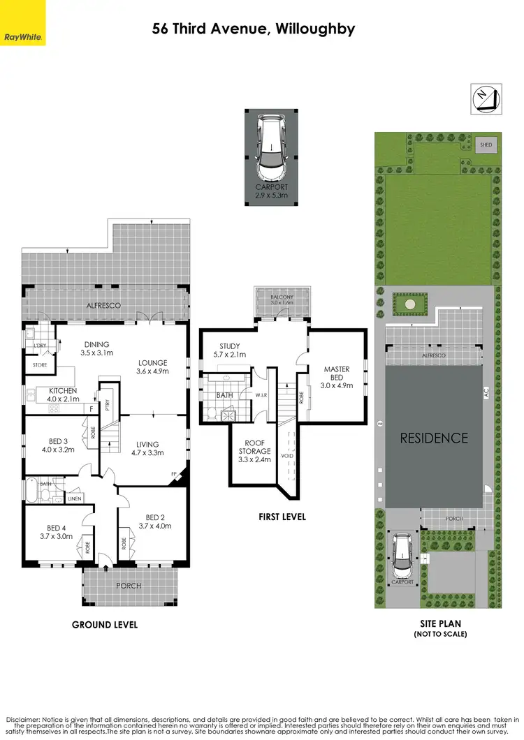 Floorplan of Homely house listing, 56 Third Avenue, Willoughby NSW 2068