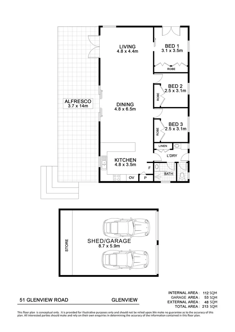 Floorplan of Homely house listing, 51 Glenview Road, Glenview QLD 4553