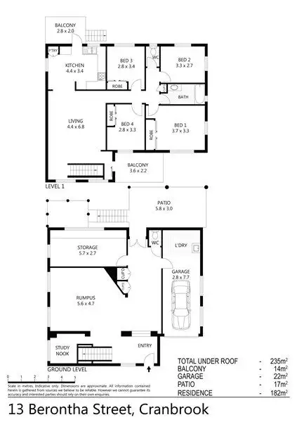Floorplan of Homely house listing, 13 Berontha Street, Cranbrook QLD 4814