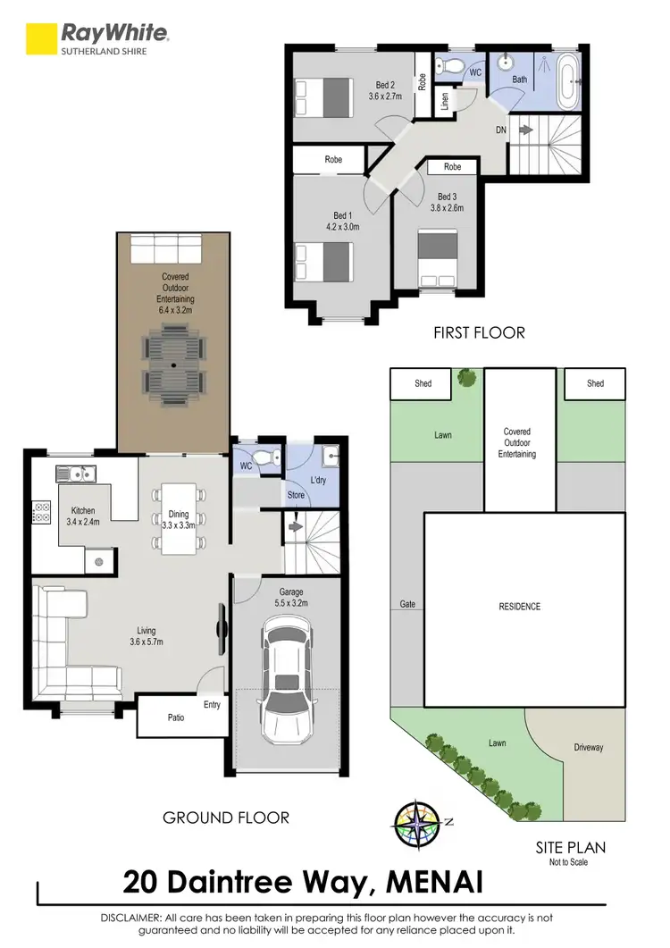 Floorplan of Homely townhouse listing, 20 Daintree Way, Menai NSW 2234