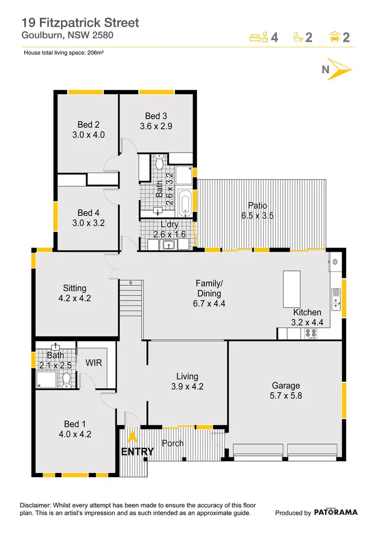 Floorplan of Homely house listing, 19 Fitzpatrick Street, Goulburn NSW 2580