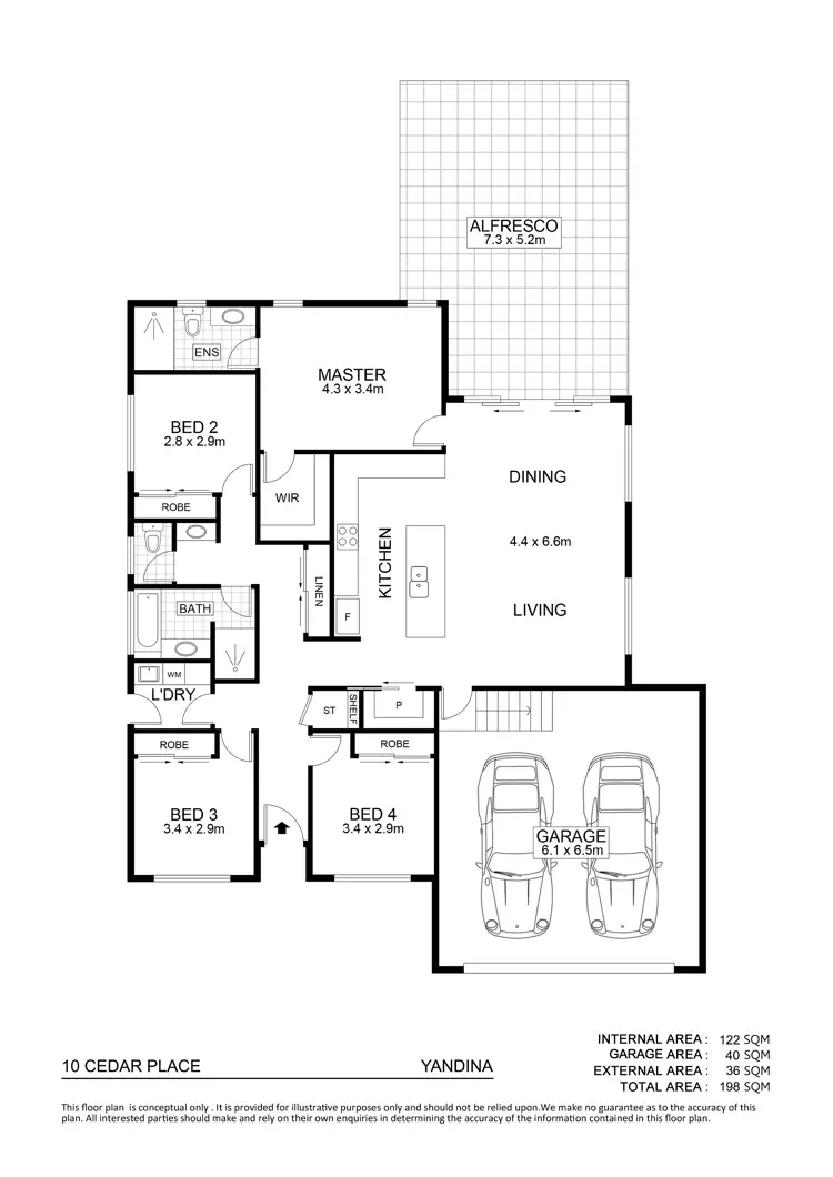 Floorplan of Homely house listing, 10 Cedar Place, Yandina QLD 4561