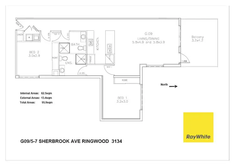 Floorplan of Homely apartment listing, G09/5-7 Sherbrook Avenue, Ringwood VIC 3134