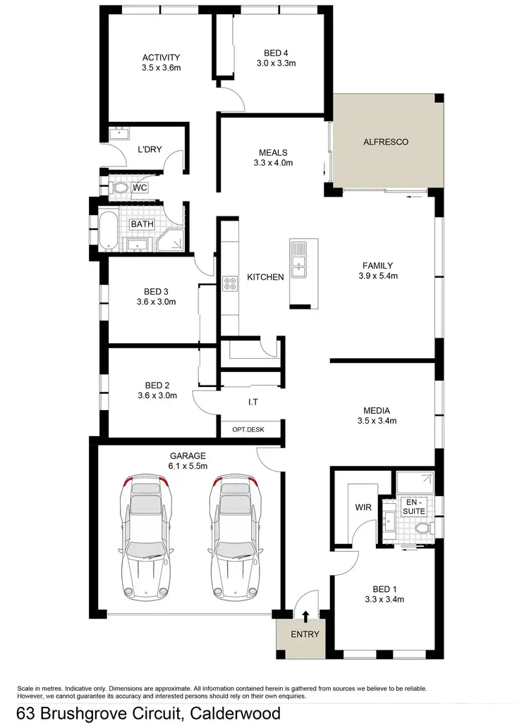 Floorplan of Homely house listing, 63 Brushgrove Circuit, Calderwood NSW 2527
