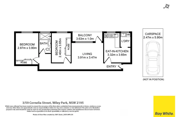 Floorplan of Homely apartment listing, 3/59 Cornelia Street, Wiley Park NSW 2195