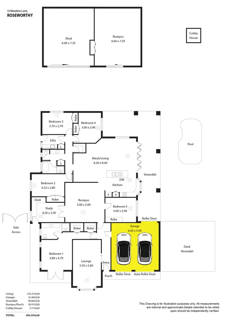 Floorplan of Homely house listing, 10 Meadow Lane, Roseworthy SA 5371