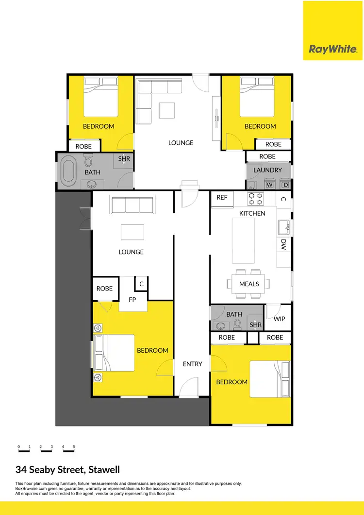 Floorplan of Homely house listing, 34 Seaby Street, Stawell VIC 3380