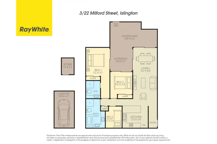 Floorplan of Homely unit listing, 3/22 Milford Street, Islington NSW 2296