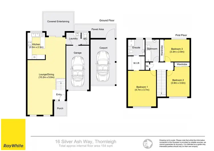Floorplan of Homely townhouse listing, 16 Silver Ash Way, Thornleigh NSW 2120