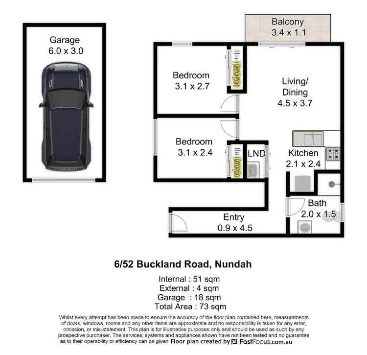 Floorplan of Homely unit listing, 6/52 Buckland Road, Nundah QLD 4012