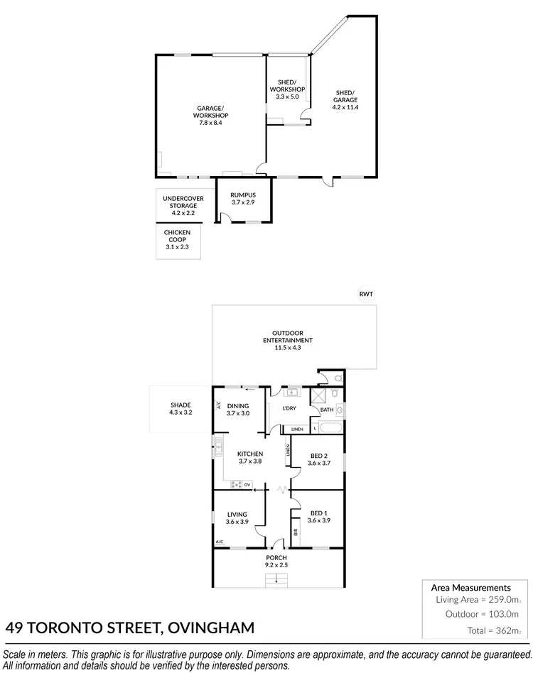 Floorplan of Homely house listing, 49 Toronto Street, Ovingham SA 5082