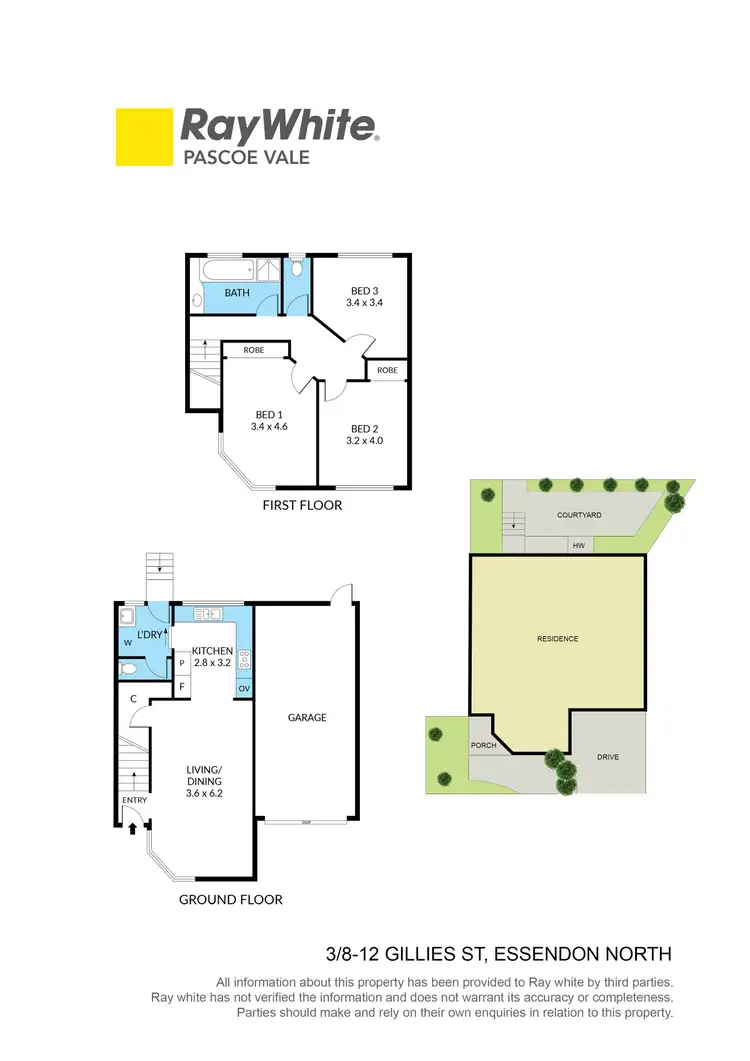Floorplan of Homely townhouse listing, 3/8-12 Gillies Street, Essendon North VIC 3041