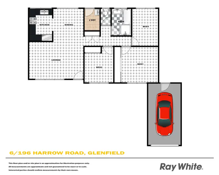 Floorplan of Homely villa listing, 6/196-200 Harrow Road, Glenfield NSW 2167