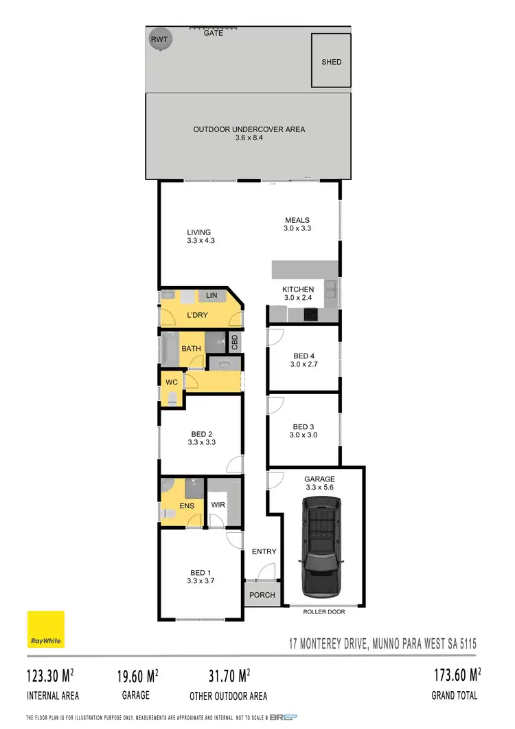 Floorplan of Homely house listing, 17 Monterey Drive, Munno Para West SA 5115