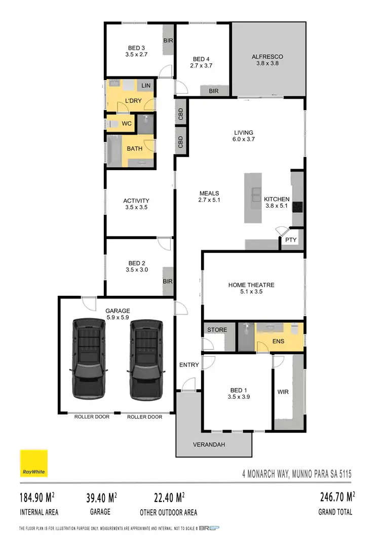 Floorplan of Homely house listing, 4 Monarch Way, Munno Para SA 5115