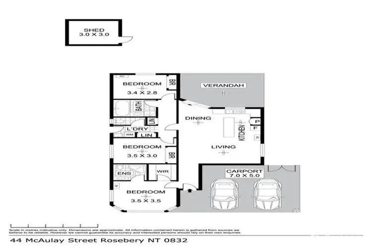 Floorplan of Homely house listing, 44 McAulay Street, Rosebery NT 832