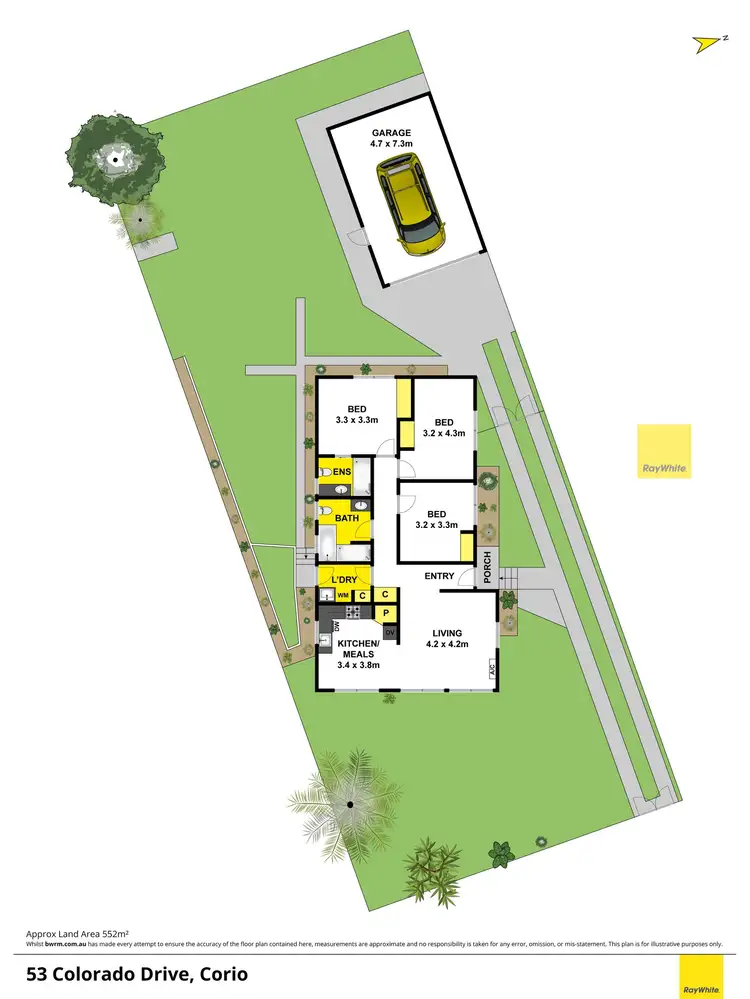 Floorplan of Homely house listing, 53 Colorado Drive, Corio VIC 3214