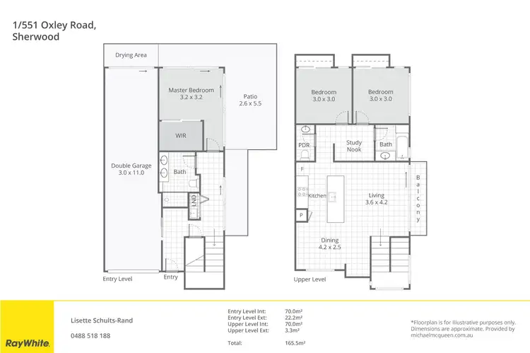 Floorplan of Homely townhouse listing, 1/551 Oxley Road, Sherwood QLD 4075