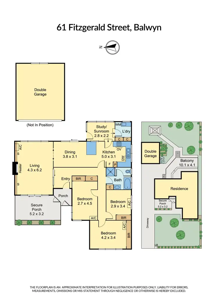 Floorplan of Homely house listing, 61 Fitzgerald Street, Balwyn VIC 3103