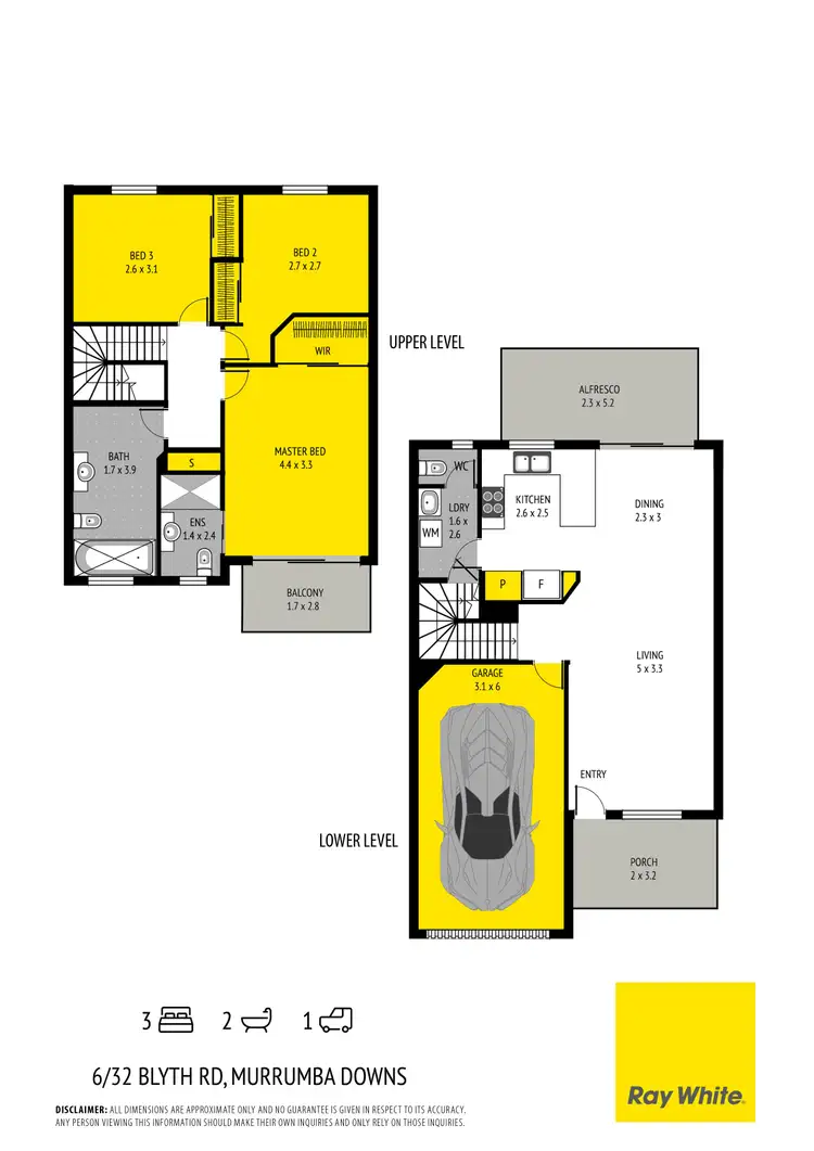 Floorplan of Homely townhouse listing, Unit 6/32 Blyth Road, Murrumba Downs QLD 4503