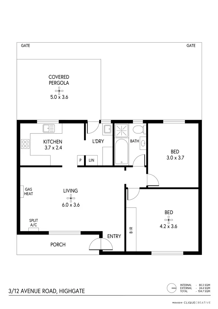 Floorplan of Homely unit listing, 3/12 Avenue Road, Highgate SA 5063