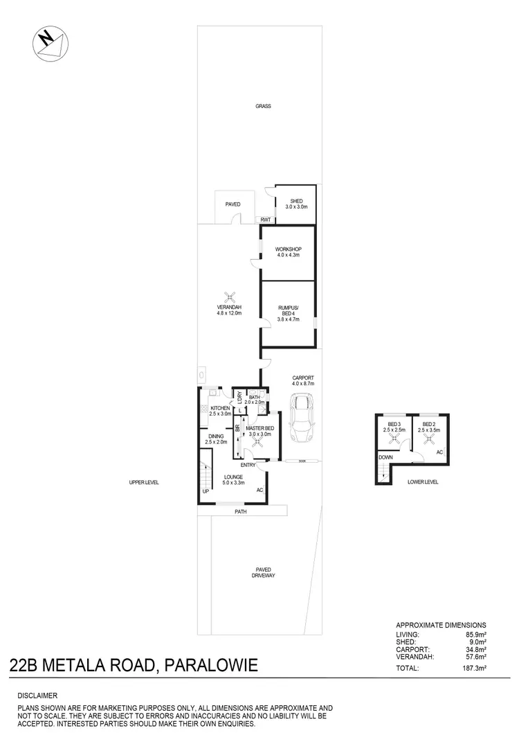 Floorplan of Homely house listing, 22B Metala Road, Paralowie SA 5108