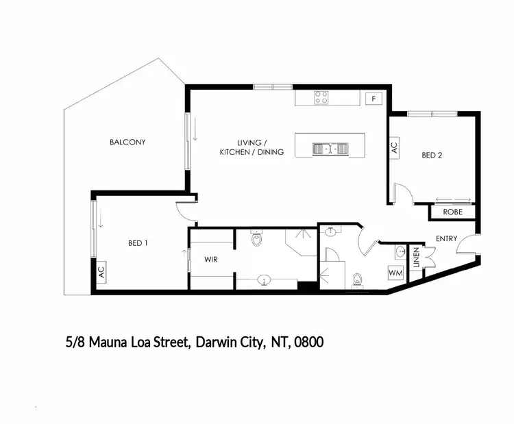 Floorplan of Homely apartment listing, 5/8 Mauna Loa Street, Darwin City NT 800