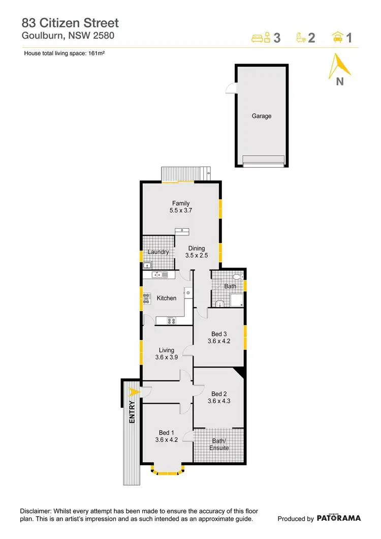 Floorplan of Homely house listing, 83 Citizen Street, Goulburn NSW 2580