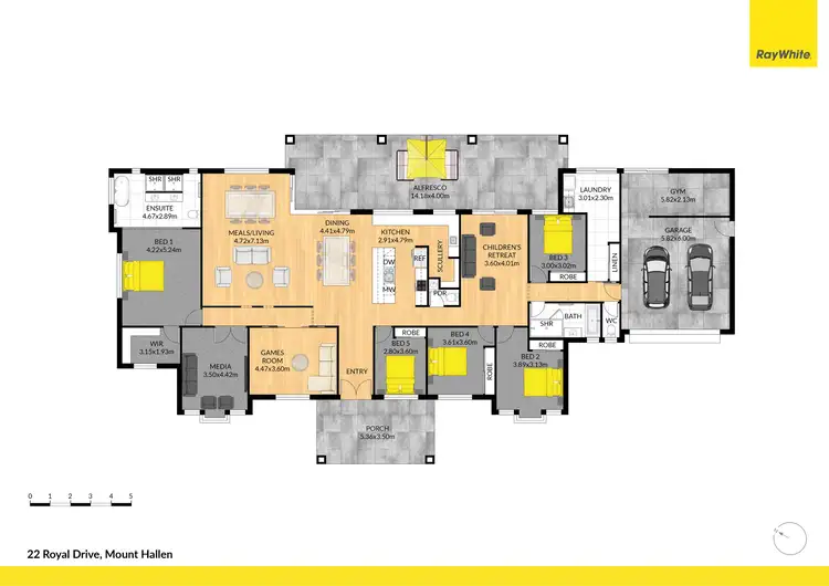 Floorplan of Homely house listing, 22 Royal Drive, Mount Hallen QLD 4312