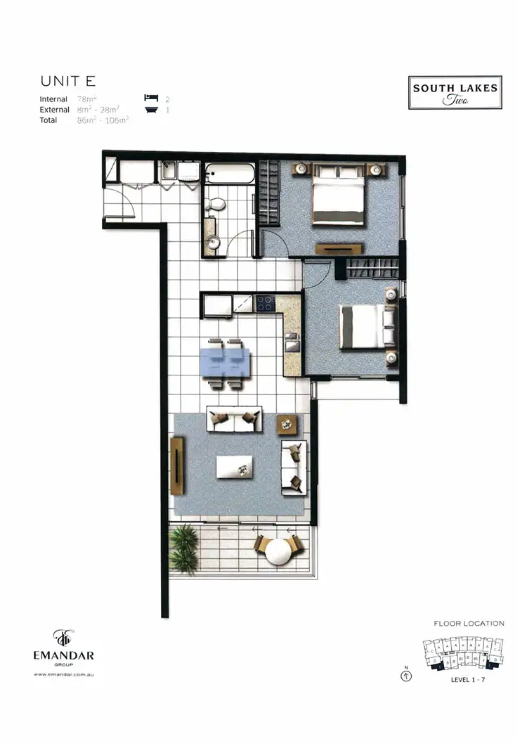 Floorplan of Homely unit listing, 2501/397 Christine Avenue, Varsity Lakes QLD 4227
