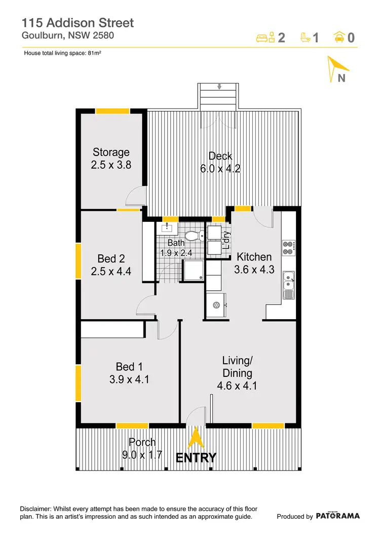 Floorplan of Homely house listing, 115 Addison Street, Goulburn NSW 2580