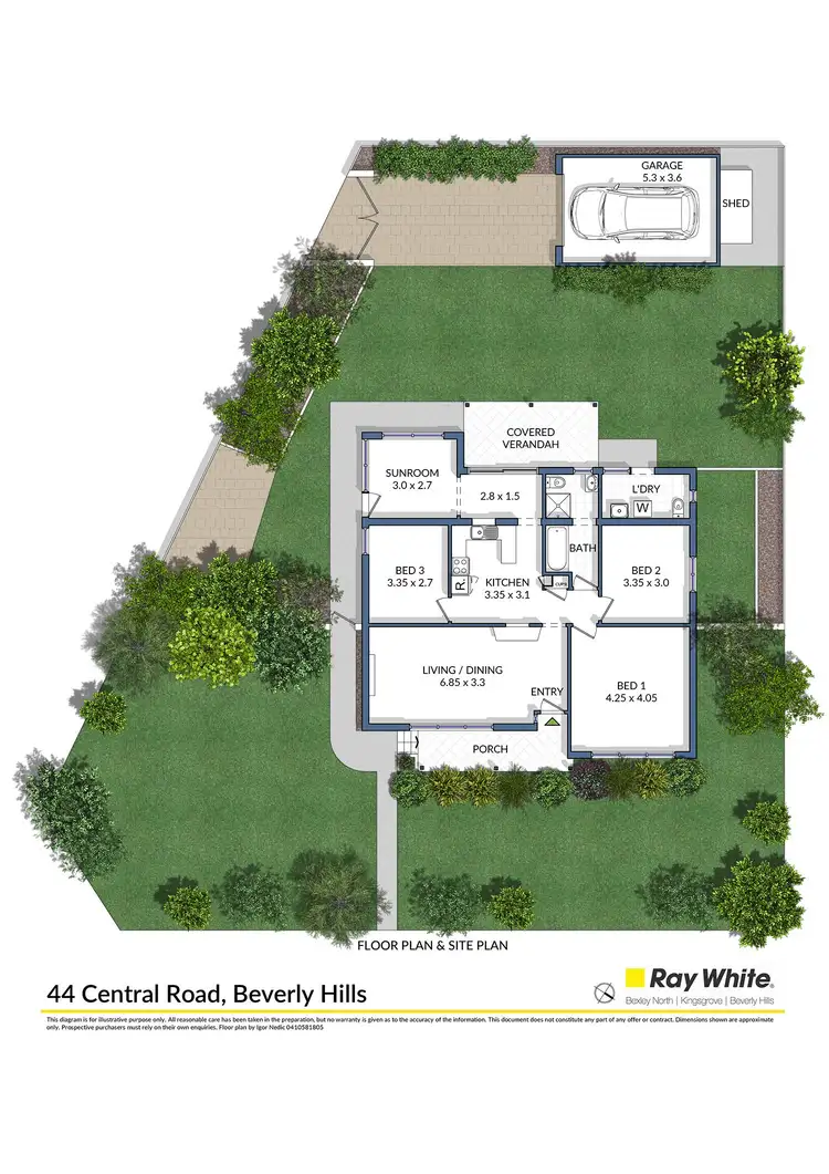 Floorplan of Homely house listing, 44 Central Road, Beverly Hills NSW 2209