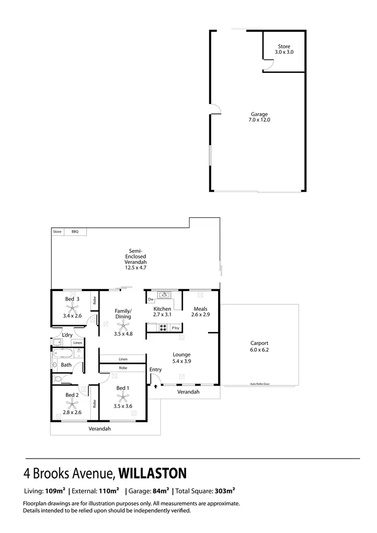 Floorplan of Homely house listing, 4 Brooks Avenue, Willaston SA 5118