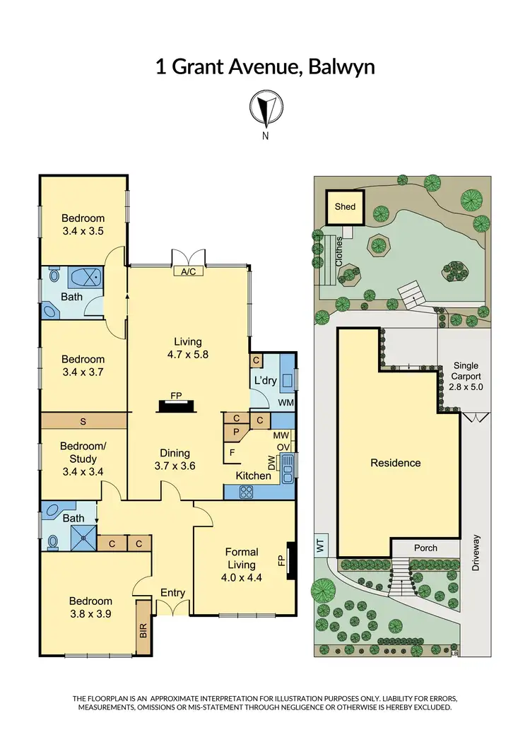 Floorplan of Homely house listing, 1 Grant Avenue, Balwyn VIC 3103