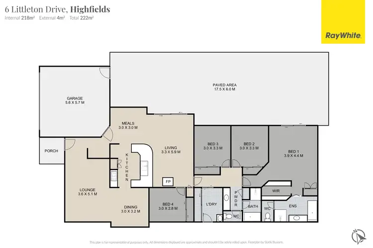 Floorplan of Homely house listing, 6 Littleton Drive, Highfields QLD 4352