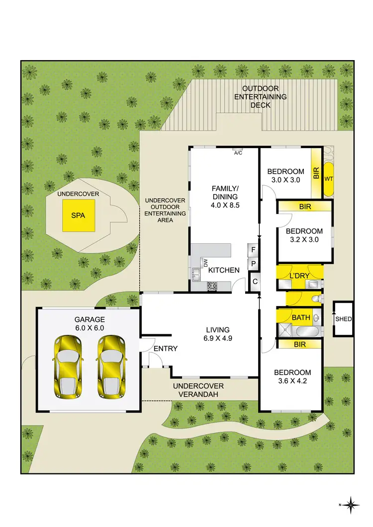 Floorplan of Homely house listing, 2 Laguna Place, Grovedale VIC 3216