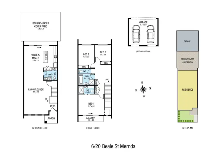 Floorplan of Homely townhouse listing, 72 Greig Drive, Mernda VIC 3754