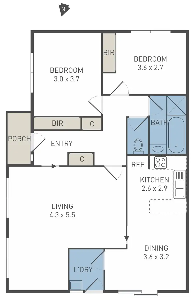 Floorplan of Homely house listing, 1/27 Greaves Street South, Werribee VIC 3030