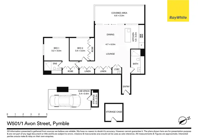 Floorplan of Homely unit listing, W501/1 Avon Road, Pymble NSW 2073