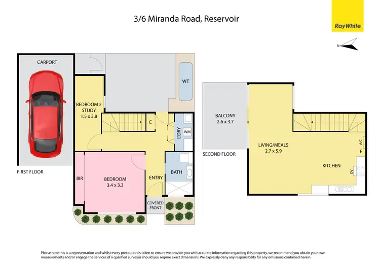 Floorplan of Homely townhouse listing, 3/6 Miranda Road, Reservoir VIC 3073