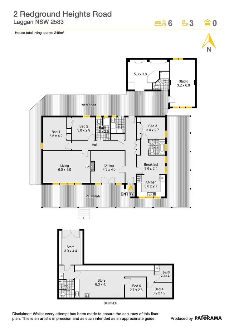 Floorplan of Homely rural property listing, 2 Redground Heights Road, Crookwell NSW 2583