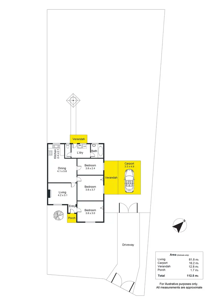 Floorplan of Homely house listing, 56 Hornet Crescent, Elizabeth East SA 5112