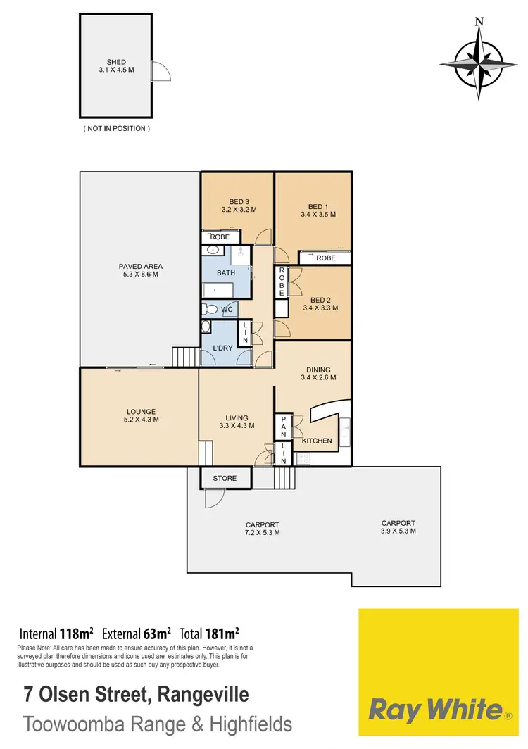 Floorplan of Homely house listing, 7 Olsen Street, Rangeville QLD 4350